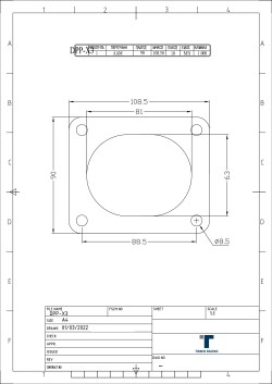 DPP-X3 flange technical drawing